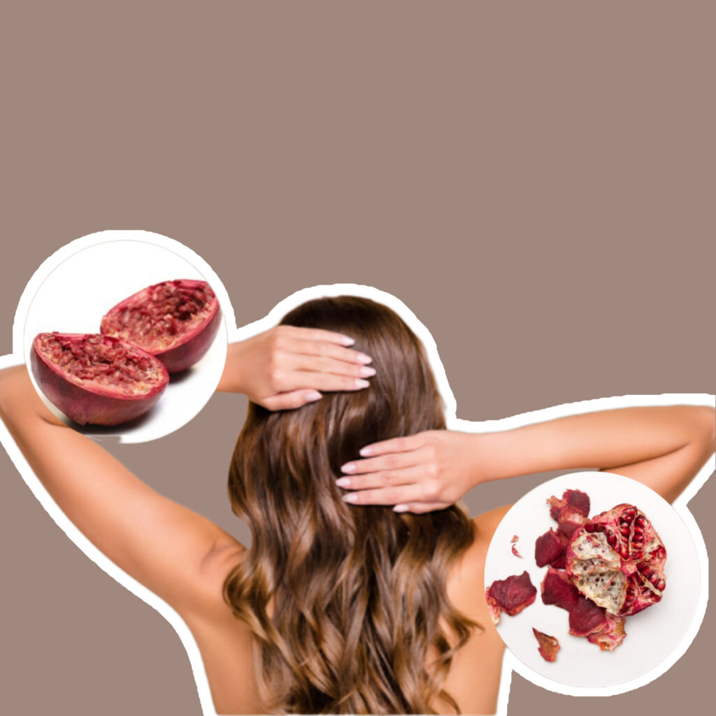 hair care with pomegranate peels