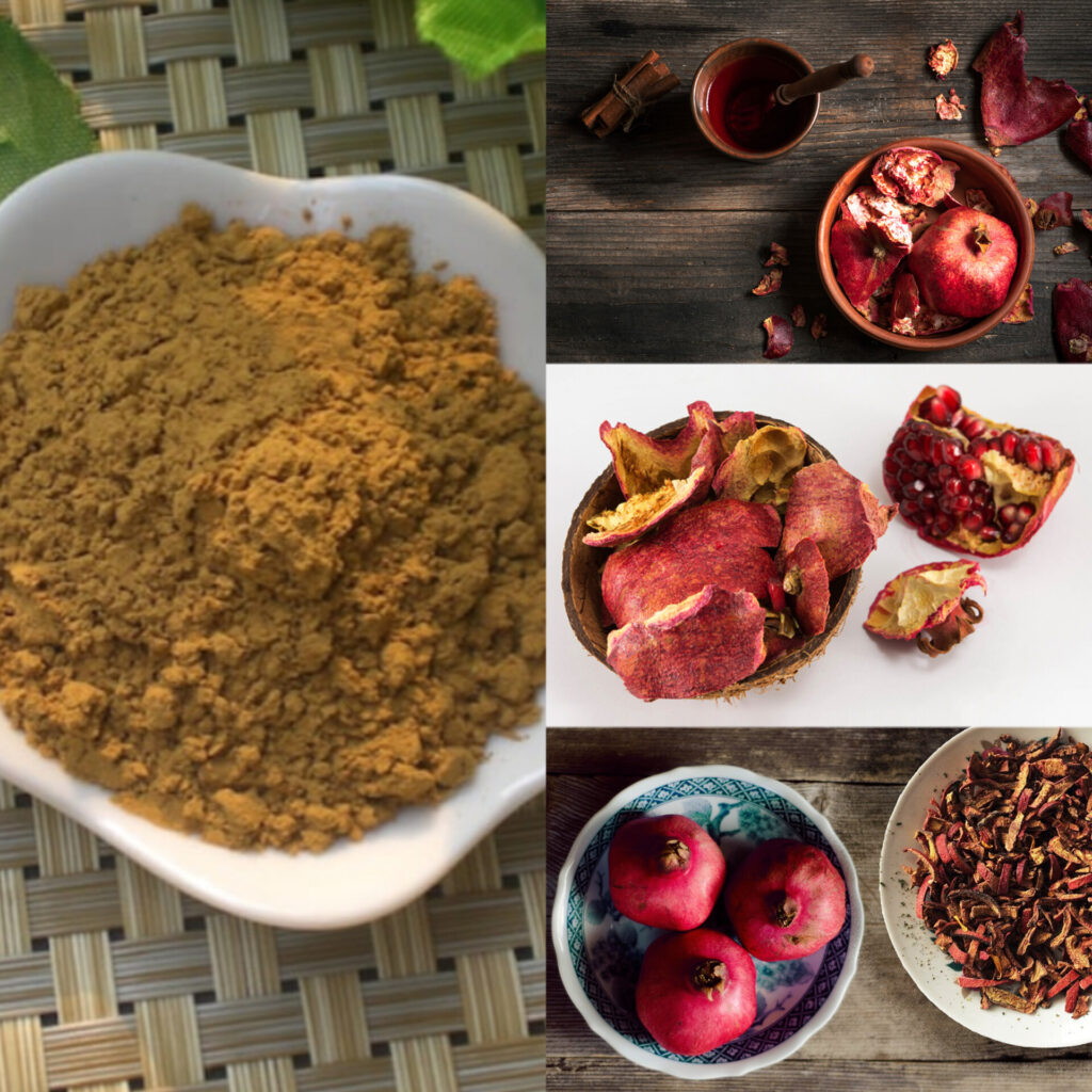 Pomegranate peel powder images